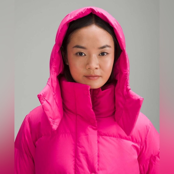 Lululemon💎NWOT💎Wunder Puff Super-Cropped Jacket Goose Down💎Sonic Pink💎Size 4 - Picture 4 of 15